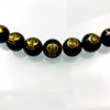 Black Agate Called Blessing Blessing Characters Ball Beads Six Characters Six Characters Mantra DIY Creative Bracelet Fozi beads