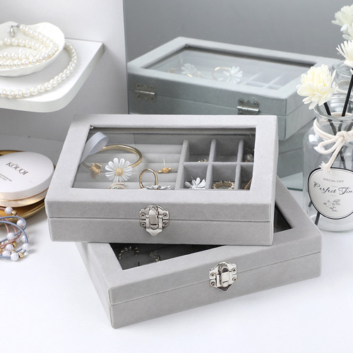 Earrings, earrings storage box, jewelry, dust-proof jewelry box, ear clips, earrings, ear wire organizer, small jewelry box with lid