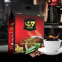 進口g7黑咖啡速溶純黑咖啡提神g7越南咖啡100條200g批發包郵