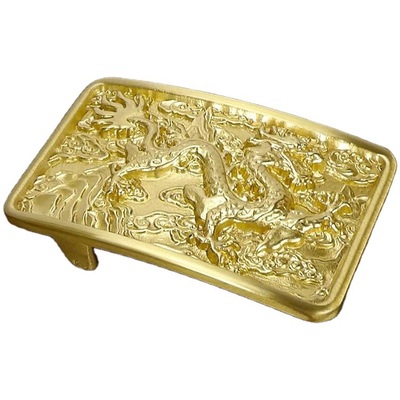 4.0 brass three-dimensional relief solid Belt buckle Pure copper belt Clip Retro manual DIY Belt head