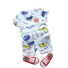 Summer children's cartoon T-shirt, set suitable for men and women, shorts, with short sleeve, wholesale
