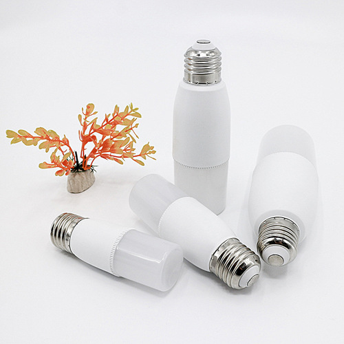 Small Town Column Shaped Ball Lamp E27 Spiral Socket Bulb 5W 10W 15W Plastic Coated Aluminum Energy Saving Bulb Wholesale