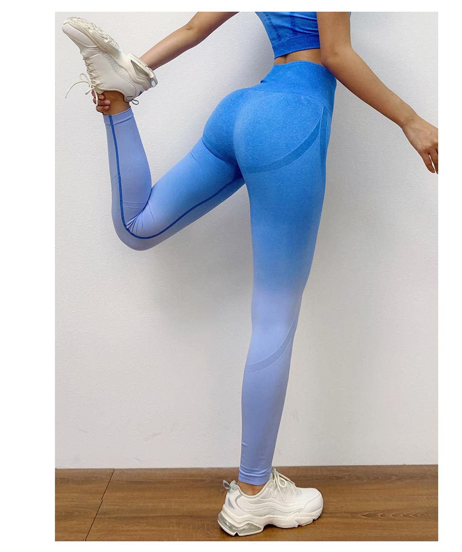 hip-lifting high-elastic High Waist Gradient Tight Yoga pant NSYWH127899