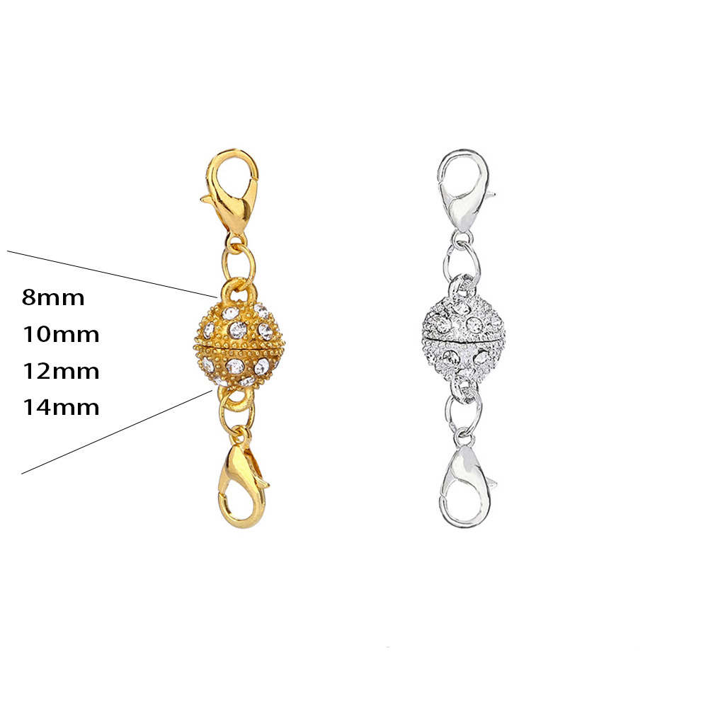 Oro imán cilíndrico hebilla redonda esférica magnética hebilla pulsera cabeza langosta hebilla DIY joyería hebilla magnética joyería del oído image 15