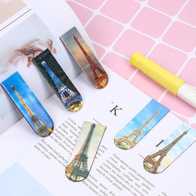学生可爱漫画软磁铁书夹卡通动漫萌宠喵文具用礼品磁性书签6只装