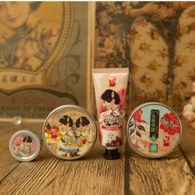 上海女人雪花膏6件套40g玫瑰鸢尾茉莉紫罗兰晚香玉