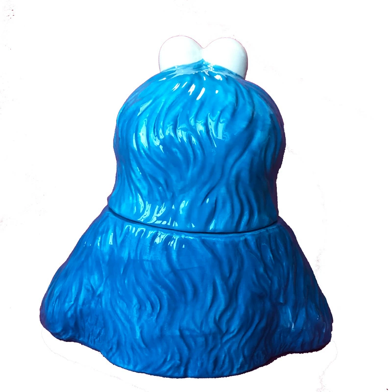Sesame Street cartoon three -dimensional ceramic candy biscuits jar