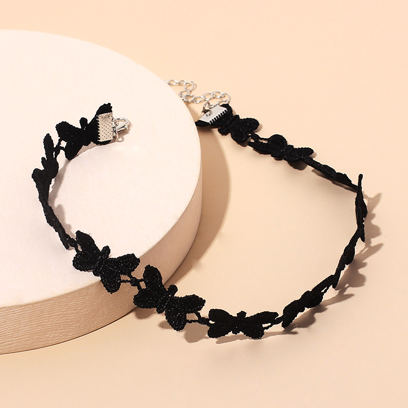 Flower Pattern Vacation Simple Style Flower Cloth Woven Chain Choker Wholesale