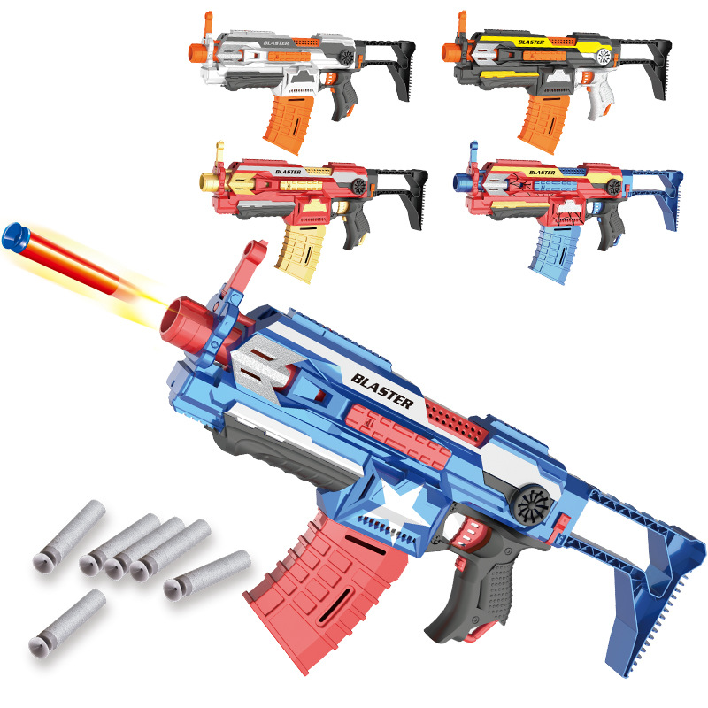 玩具枪铠力电动连发软弹枪EVA海绵软弹通用NERF男孩吃鸡玩具枪