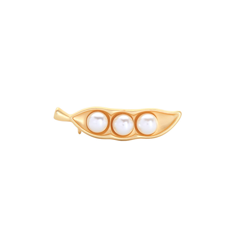 Creative Accessories Temperament Wild Pearl Brooch Forest Pea Pod Imitation Plant Brooch Wholesale display picture 9