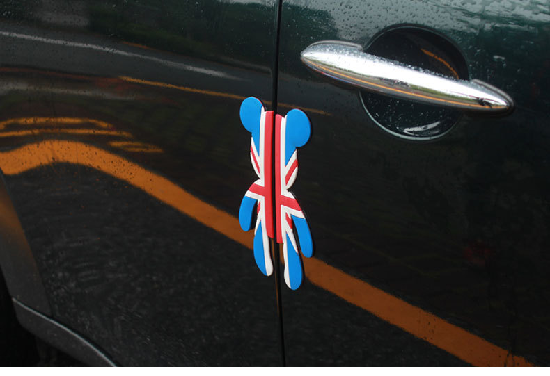Suitable for BMW mini violent bear door anti-scratch strip British flag rice flag anti-collision strip anti-scratch sticker