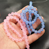 Agate accessory, fuchsia blue round beads jade