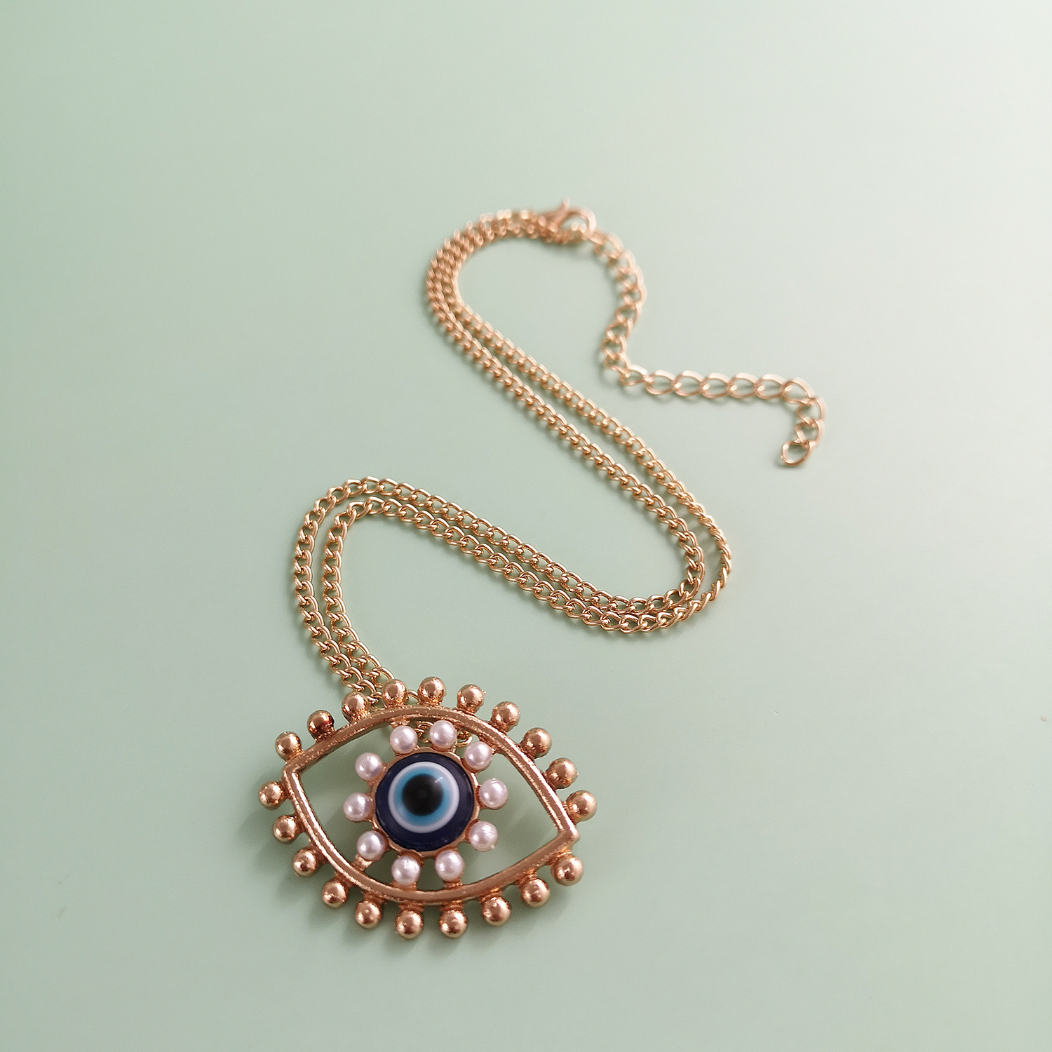 New Fashion Devil&#39;s Eye Necklace Earrings Wholesale Nihaojewelry display picture 6