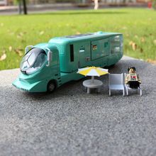 铠威美生合金豪华克拉尼旅行房车儿童玩具模型声光回力可拆卸盒装