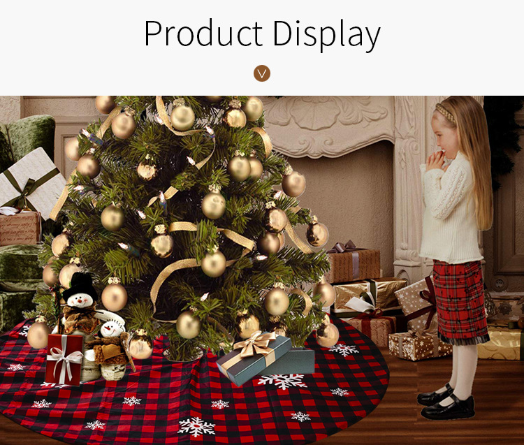 Christmas Lattice Snowflake Tree Skirt display picture 5