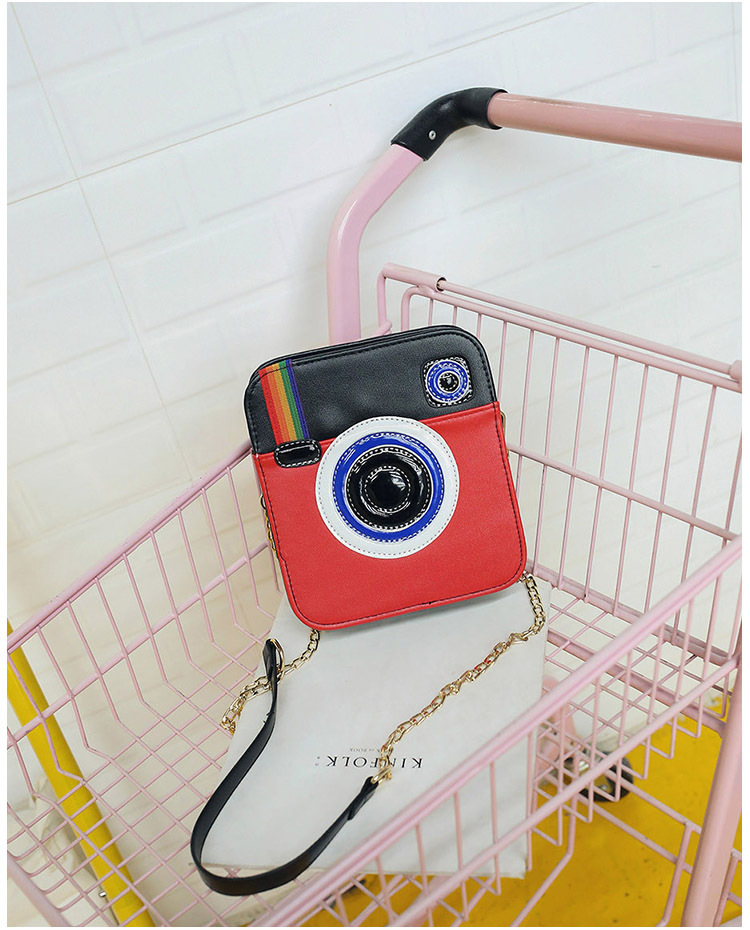 Korean camera shape chain messenger small square bagpicture9
