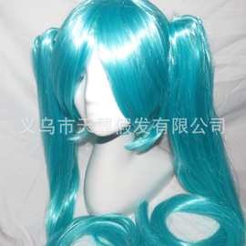 厂家直销批发老虎夹120cm假发cosplay动漫 爆款cos主圣达初音假发