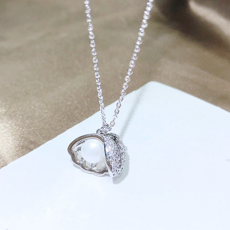 12g Weight Gold Plated Plating Material Copper Pendant Material Pendant Necklace Classification Copper Cable Chain Shell Pendant Necklace