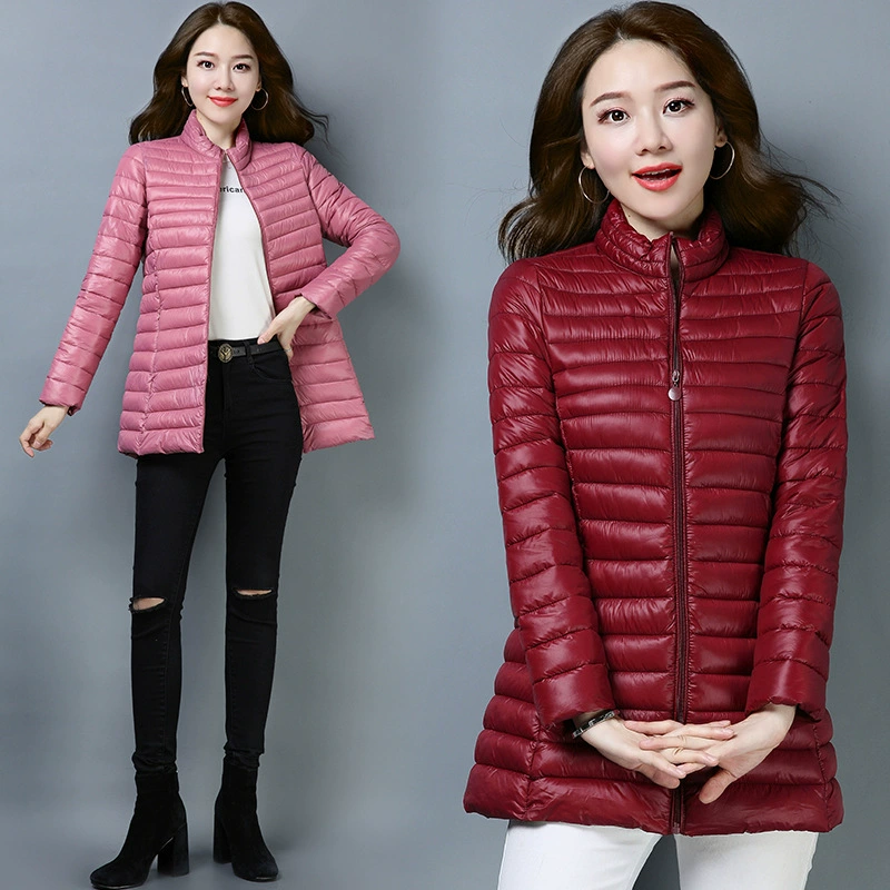 Легкая и тонкая маленькая куртка с хлопковой подкладкой, женская короткая пуховая куртка с хлопковой подкладкой, корейский облегающий воротник-стойка, новинка осенне-зимние комбинезоны, куртка с хлопковой подкладкой