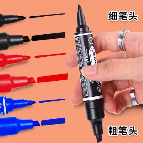 Factory Direct Sale Free Style Marker 150 Big Head Oil-Based Thick Pen Non-Fading Dual-Head Marker Can Refill Large Dual-Head