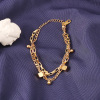 Bracelet stainless steel, accessory handmade, 750 sample gold, internet celebrity