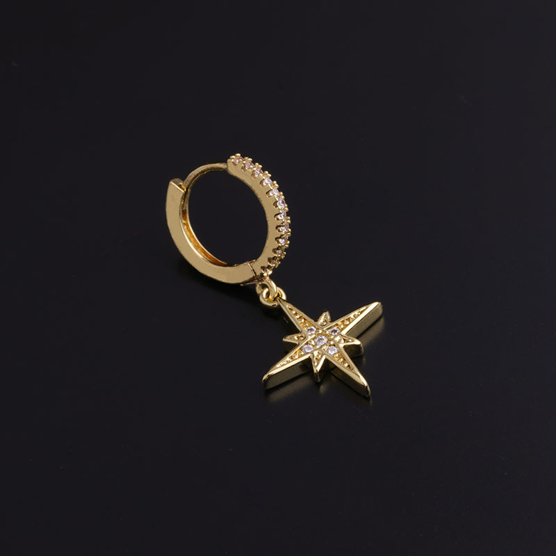 fashion inlaid zircon earrings