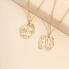 Necklace with letters, metal accessory, wholesale, suitable for import, internet celebrity