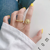 Golden retro advanced brand ring, European style, silver 925 sample, high-quality style, Korean style, simple and elegant design, on index finger