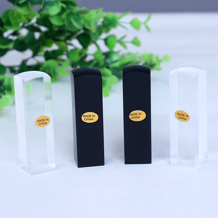 激光机章坯刻章料 透明方章料  各种印章材料批发（仿水晶14*45）