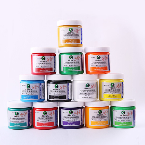 Marley acrylic paint 100ml canned acrylic 32 colors student wear children's hand-painted paint fluid bear painting A1100