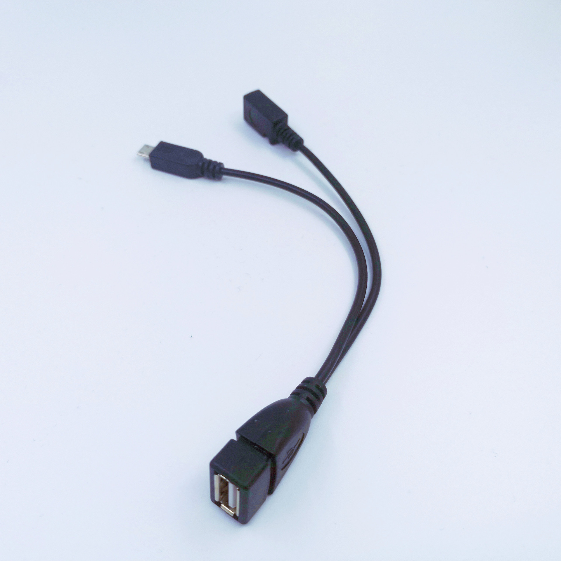 USB母转micro USB公和母供电线 OTG一分二数据线 micro USB供电线-阿里巴巴