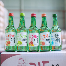 韓國原瓶 真露果味燒酒青葡萄/李子/草莓/新竹炭/西柚360ml*20瓶