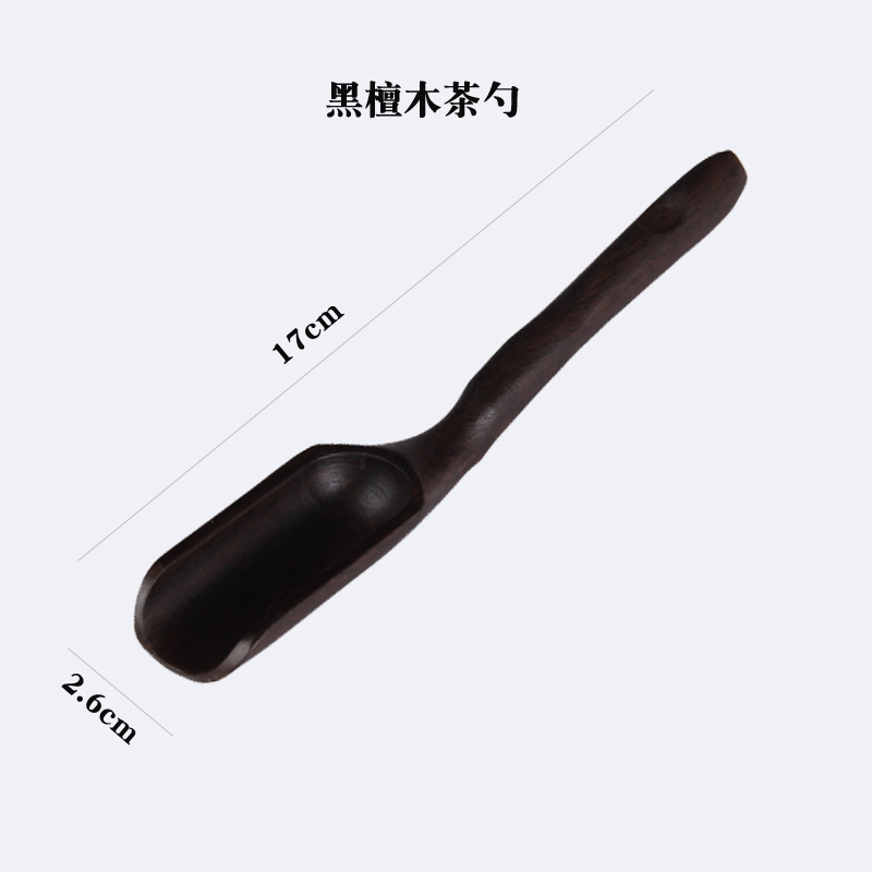 에보니 나무 차 숟가락