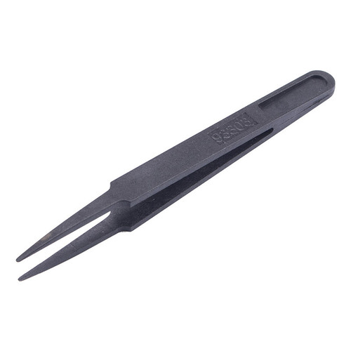 Anti-static black carbon fiber tweezers tool plastic tweezers pointed flat head elbow round head wide mouth flat head