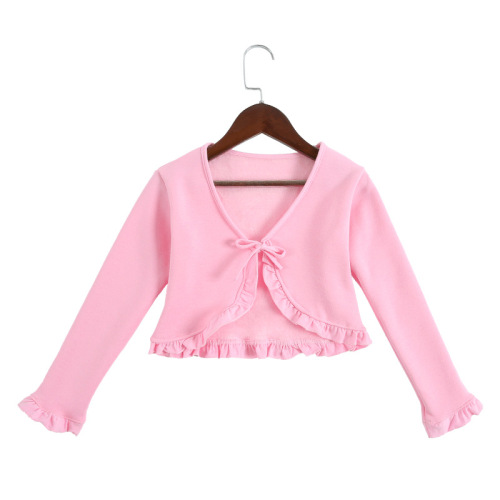 Children's coats, girls' dance costumes, pure cotton shawls, ballet practice clothes, spring, autumn and winter, plus velvet, warm long sleeves