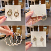 High quality earrings, design accessory from pearl, simple and elegant design, internet celebrity, trend of season, wholesale