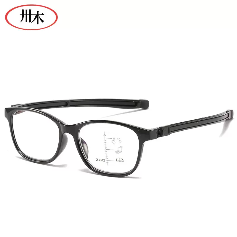 新款防蓝光多焦点老花镜 挂脖老花镜女智能变焦老花眼镜男伸缩脚