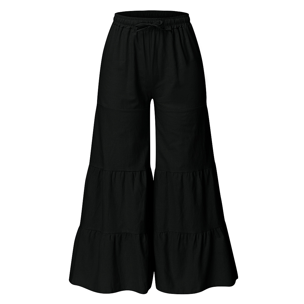 Women's Daily Simple Style Solid Color Full Length Washed Casual Pants Wide Leg Pants display picture 15