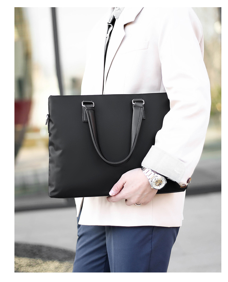 Men's Business Solid Color Oxford Cloth Briefcases display picture 3