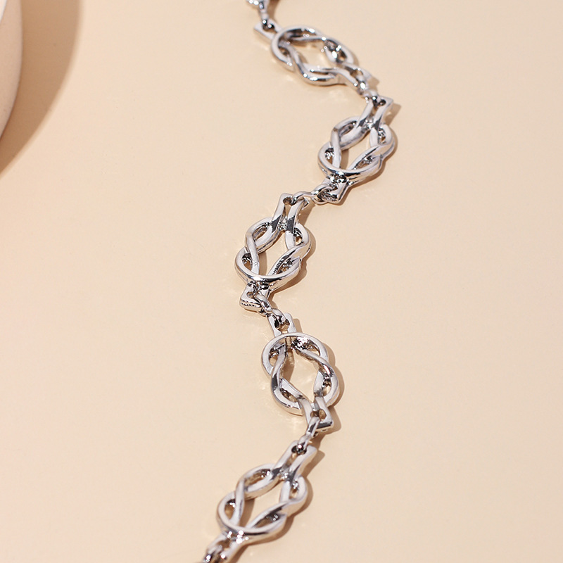 25g Weight Necklace Classification Wedding, Travel Occasion Women'S Gender Gold, Silver Color Simple New  Knot Necklace 10