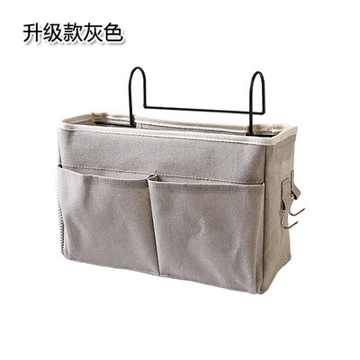 Nuevo dormitorio estudiante de almacenamiento de noche bolsa colgante canasta de almacenamiento impermeable de lona tela de lino de algodón Estilo nórdico dormitorio bolsa de almacenamiento