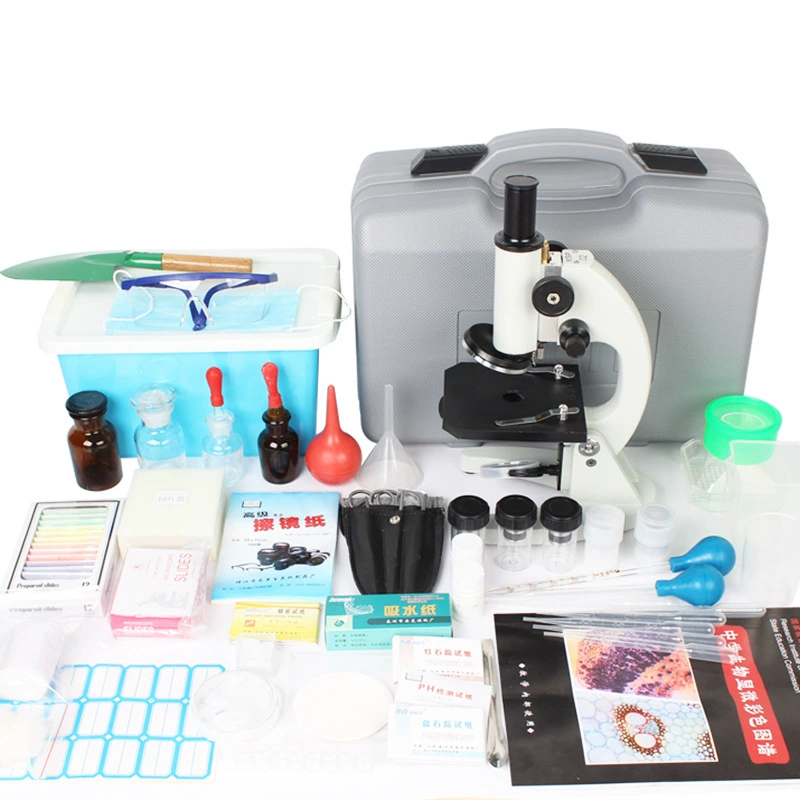 Set for experiments, microscope, sample handmade, for secondary school, 640 times increase