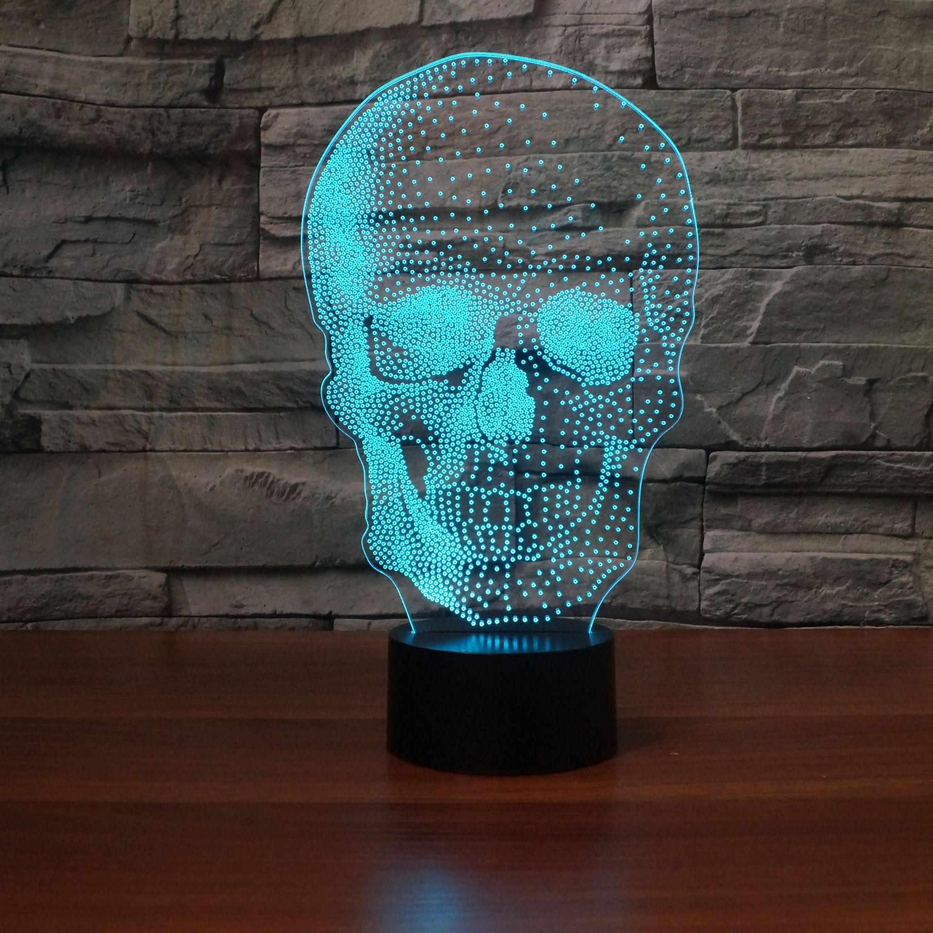 富樂廠家跨境萬圣節(jié)禮品燈 骷髏造型3DLED燈FS-4524