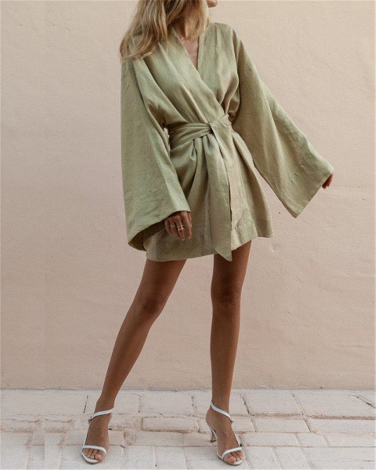 lazy kimono sleeve dress