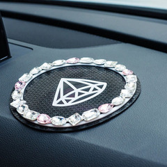 Car Center Console Slip Pad Water Diamond Air Freshener Car Center Console Mat Silicone Summer Use Large