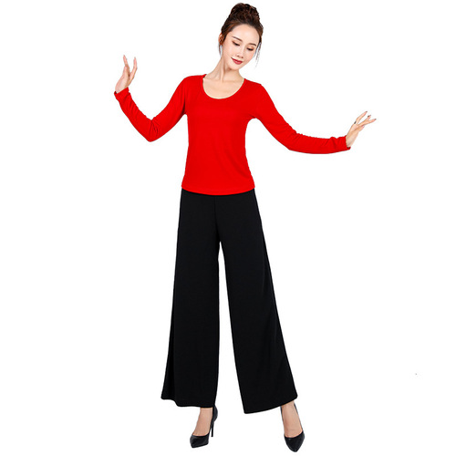 Fengti square dance clothing new autumn and winter dance suit long-sleeved bell-bottoms Jet Baradin dance performance costume