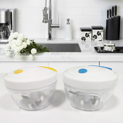 手动蒜蓉小搅碎机捣蒜泥神器手拉式蒜泥大蒜捣碎器拉蒜切蒜末家用|ms