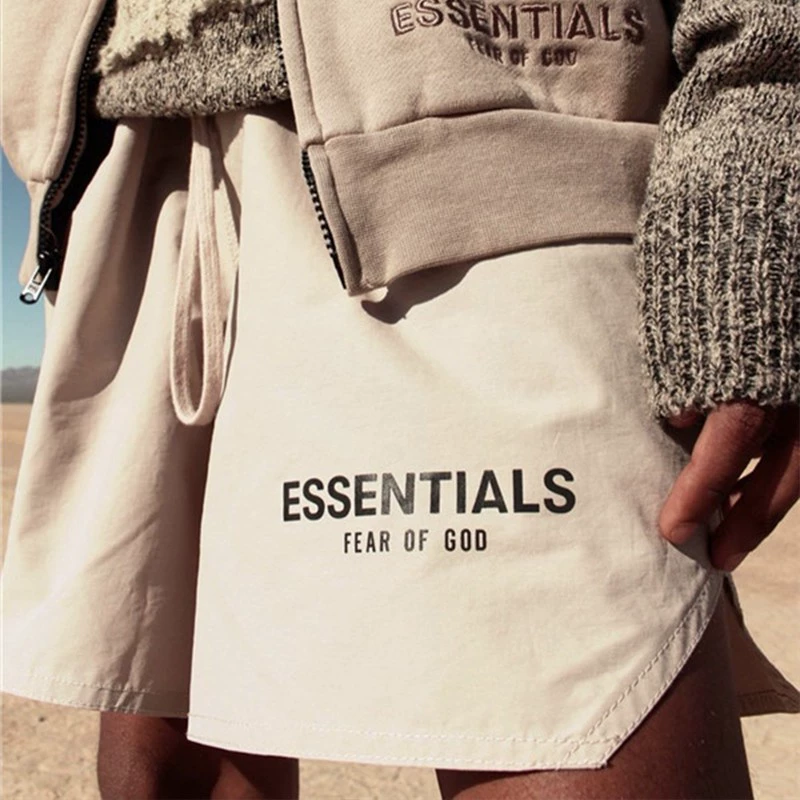 Спортивные эластичные шорты для мужчин Essentials от Fear of God, буквы, спортивные штаны