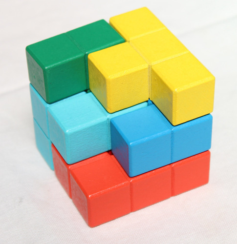 Balan Lock Soma Cube Tetris 3D Puzzle Tangram Children's Early Education Benefit Wisdom Toys