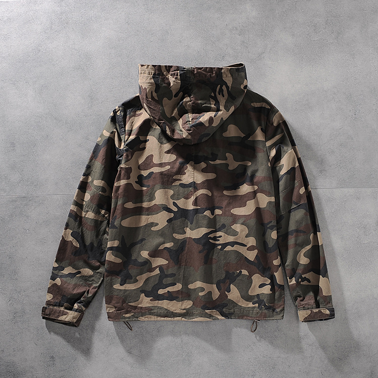 A48 autumn and winter new foreign trade original single-base solid color camouflage hooded young men's windcoat jacket jacket 0104 37 A48 autumn and winter new foreign trade original single-base solid color camouflage hooded young men's windcoat jacket jacket 0104 37